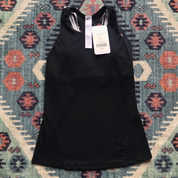 Fabletics built in bra black tank top NWT - Picture 3 of 5